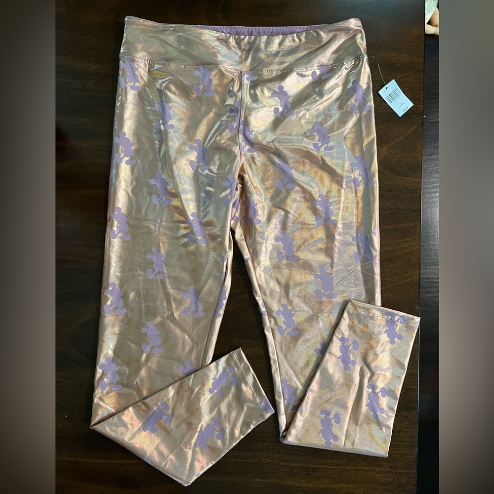 Disney parks rose gold  metallic leggings